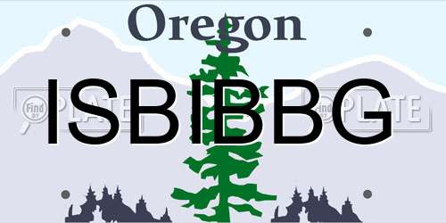ISBIBBG Oregon License Plate
