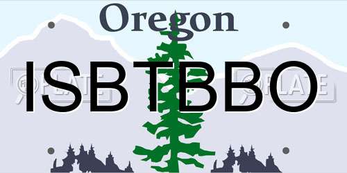 ISBTBBO Oregon License Plate