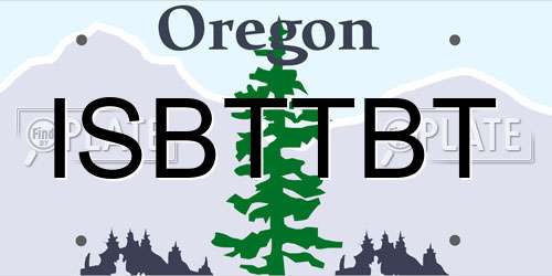 ISBTTBT Oregon License Plate
