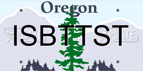 ISBTTST Oregon License Plate