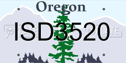 ISD3520 Oregon License Plate