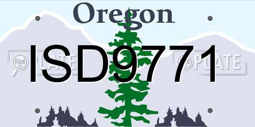 ISD9771 Oregon License Plate