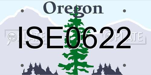 ISE0622 Oregon License Plate