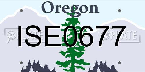 ISE0677 Oregon License Plate