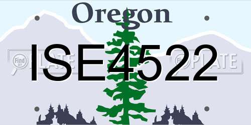 ISE4522 Oregon License Plate