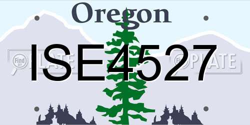 ISE4527 Oregon License Plate