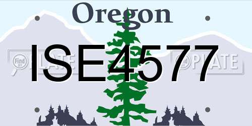 ISE4577 Oregon License Plate