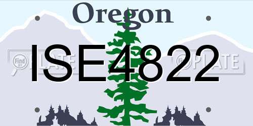ISE4822 Oregon License Plate