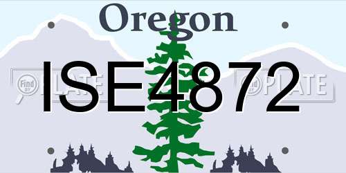 ISE4872 Oregon License Plate