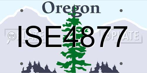 ISE4877 Oregon License Plate