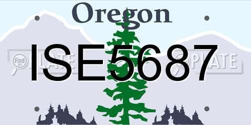 ISE5687 Oregon License Plate