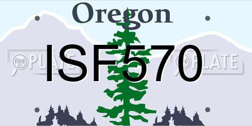 ISF570 Oregon License Plate
