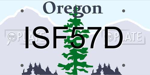ISF57D Oregon License Plate
