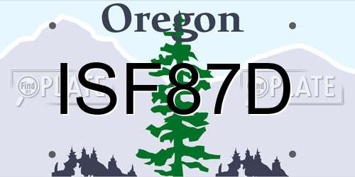 ISF87D Oregon License Plate