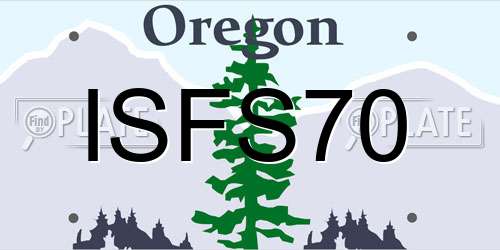 ISFS70 Oregon License Plate