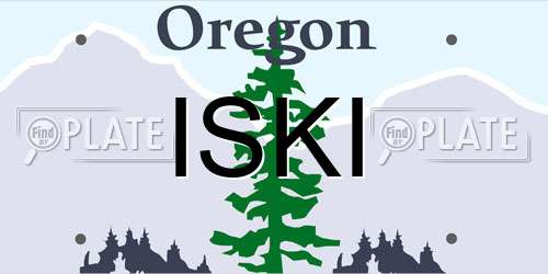 ISKI Oregon License Plate