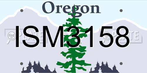 ISM3158 Oregon License Plate