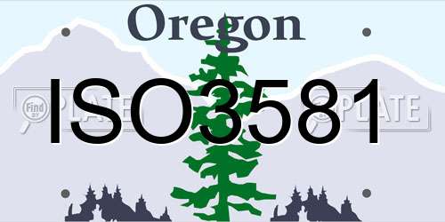 ISO3581 Oregon License Plate