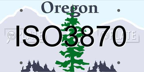 ISO3870 Oregon License Plate