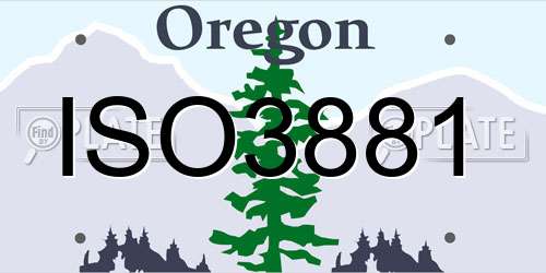 ISO3881 Oregon License Plate