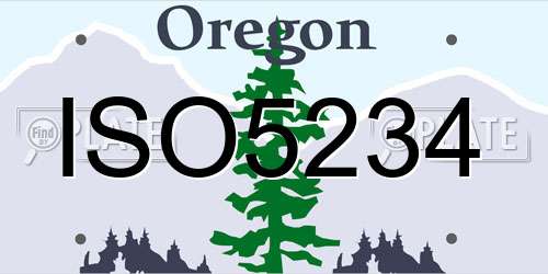 ISO5234 Oregon License Plate