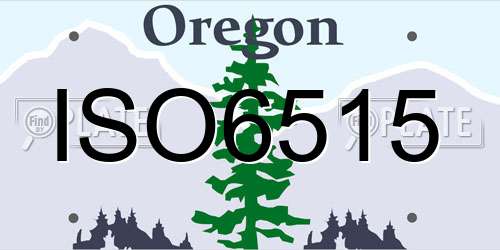 ISO6515 Oregon License Plate