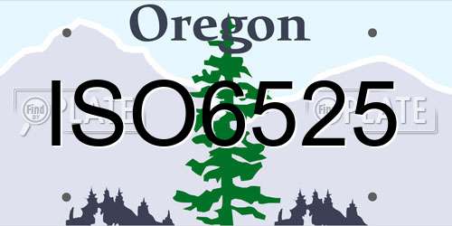 ISO6525 Oregon License Plate