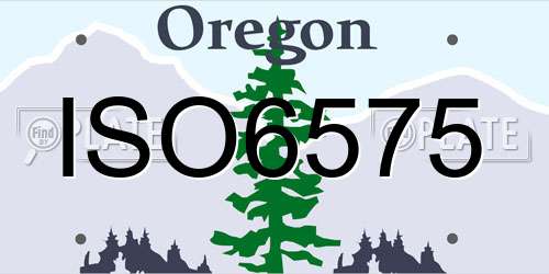 ISO6575 Oregon License Plate