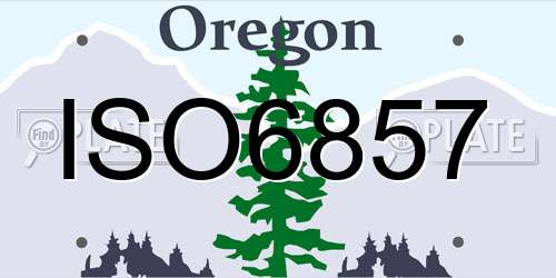 ISO6857 Oregon License Plate