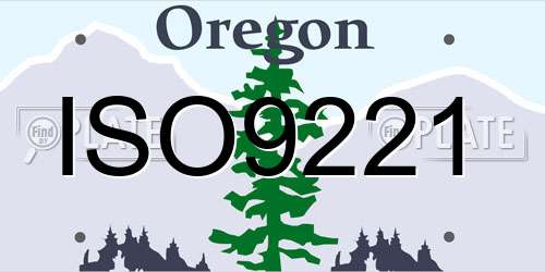ISO9221 Oregon License Plate