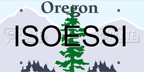 ISOESSI Oregon License Plate