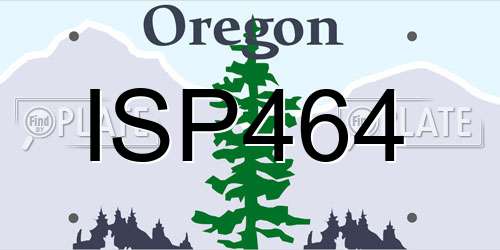 ISP464 Oregon License Plate