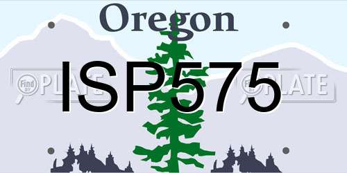 ISP575 Oregon License Plate