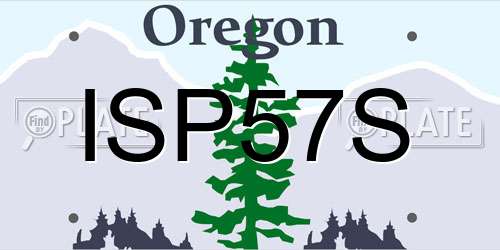 ISP57S Oregon License Plate