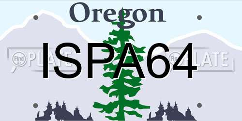 ISPA64 Oregon License Plate