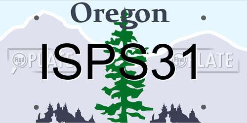 ISPS31 Oregon License Plate