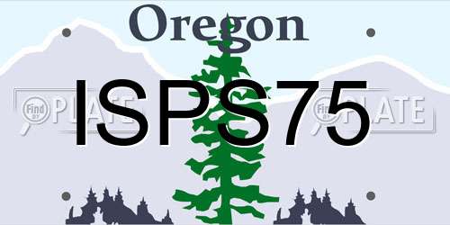 ISPS75 Oregon License Plate