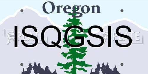 ISQGSIS Oregon License Plate