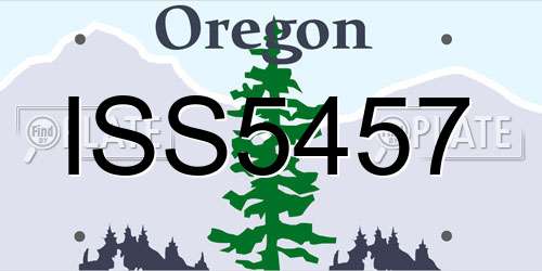 ISS5457 Oregon License Plate