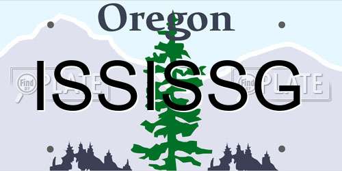 ISSISSG Oregon License Plate