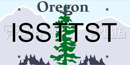 ISSTTST Oregon License Plate