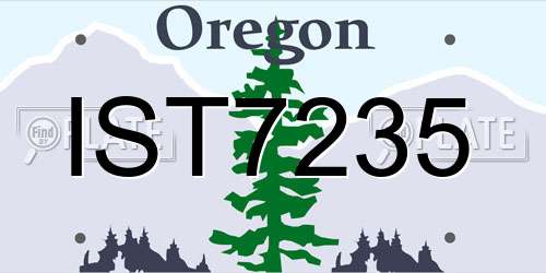 IST7235 Oregon License Plate