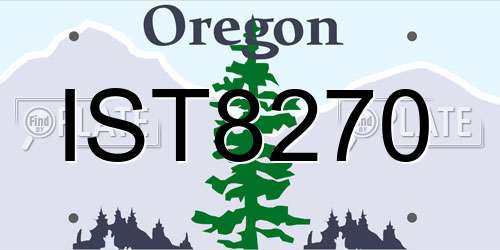 IST8270 Oregon License Plate
