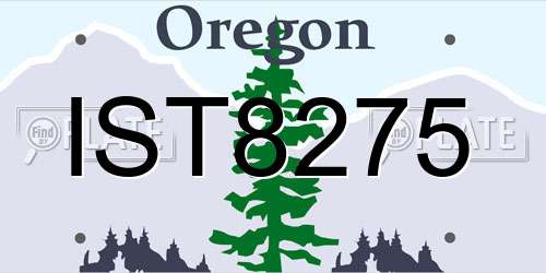 IST8275 Oregon License Plate