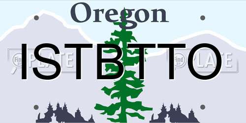 ISTBTTO Oregon License Plate