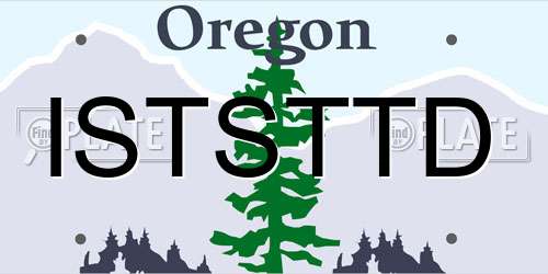 ISTSTTD Oregon License Plate