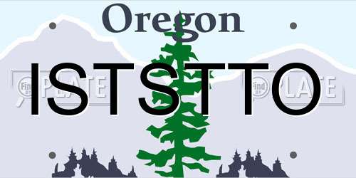 ISTSTTO Oregon License Plate