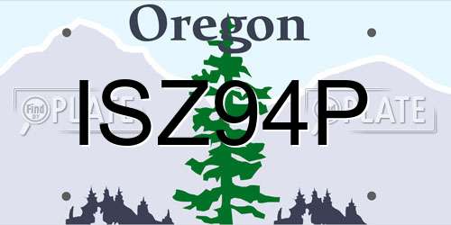 ISZ94P Oregon License Plate