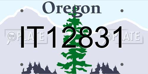 IT12831 Oregon License Plate