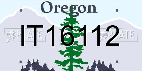 IT16112 Oregon License Plate